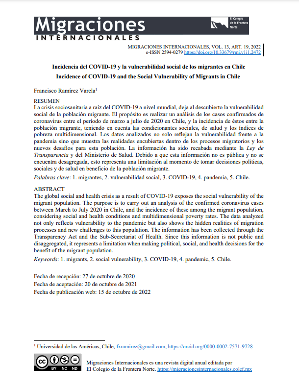 incidencia del covid 
