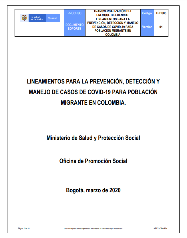 lineamientos de prevencion 