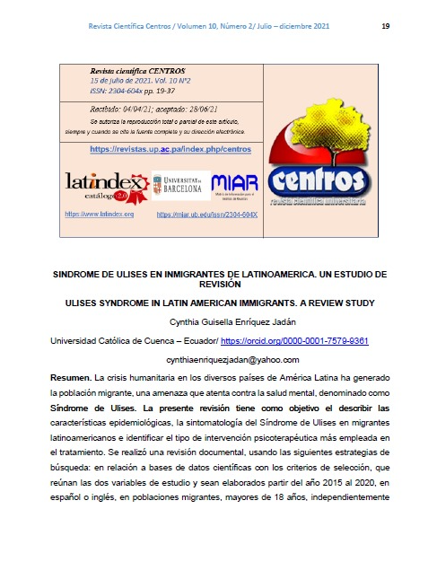 sindrome de ulices en m